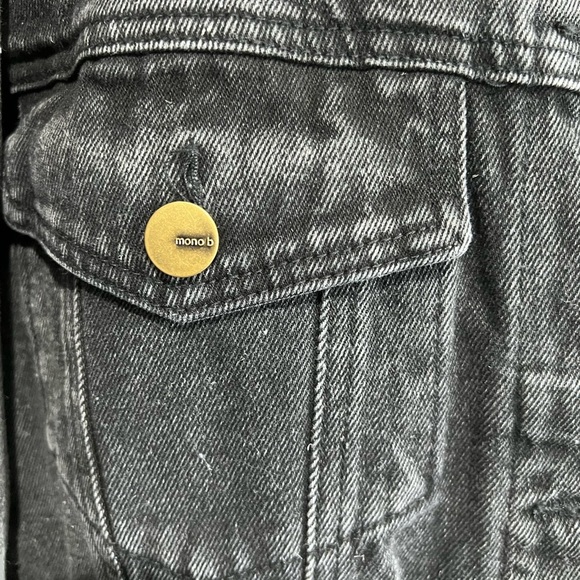 Mono B Denim Jacket Black - Picture 5 of 8